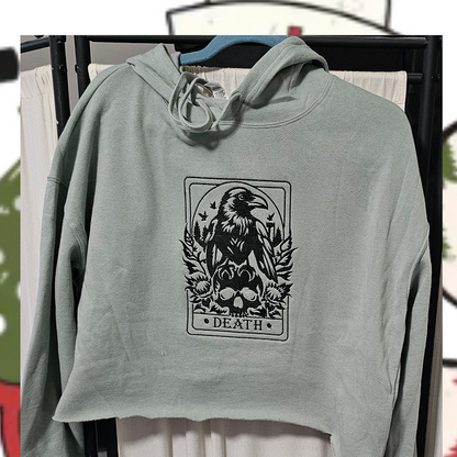 Death Tarot Crop Hoodie