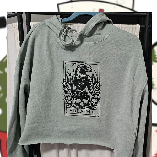 Death Tarot Crop Hoodie