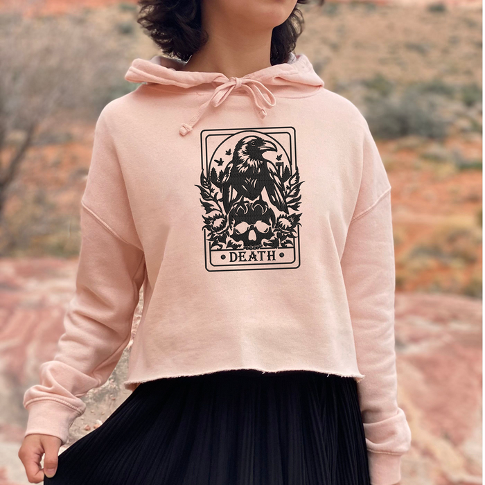 Death Tarot Crop Hoodie