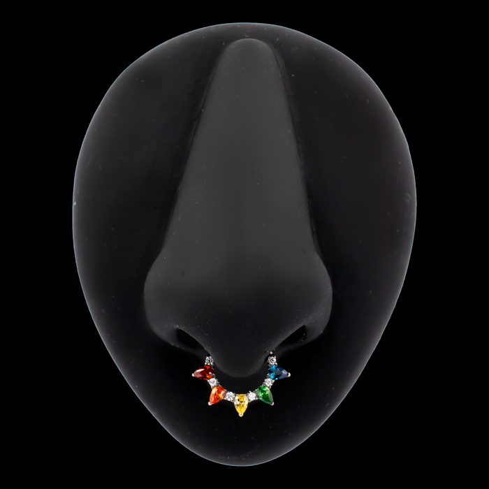 Desiree - Rainbow Hinged Ring - Khrysos Jewelry