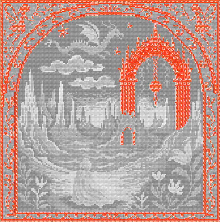 Dragon Mirt | Pixel Charted | Ready To Ship