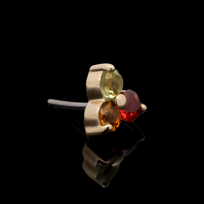 Eleanor - 18kt Gold Threadless End - Khrysos Jewelry