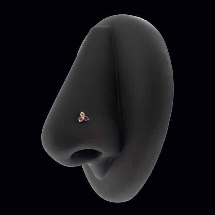 Eleanor - 18kt Gold Threadless End - Khrysos Jewelry