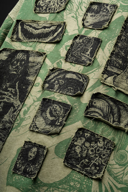 Elements Of Horror Heavy Patchworked Washed Tshirt