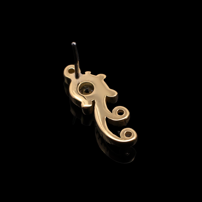 Eliana - 18kt Gold Threadless End - Khrysos Jewelry