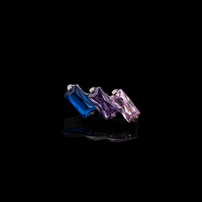 16G (1.2mm) / Sapphire/Tanzanite/Pink - Bisexual