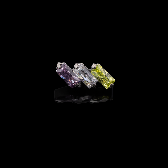 16G (1.2mm) / Peridot/Clear/Lavender- Gender Queer