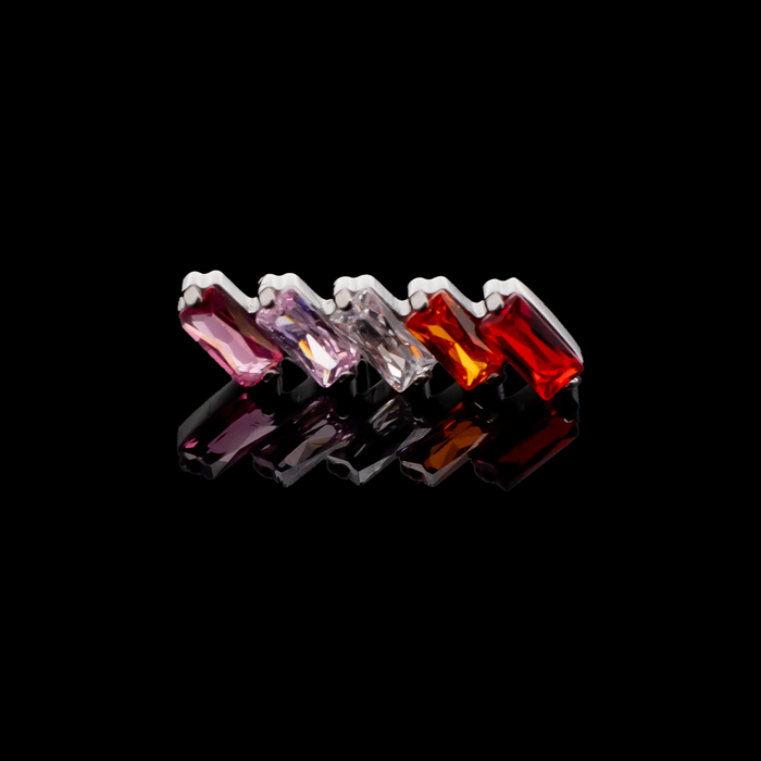 16G (1.2mm) / Vibrant Orange Red/Light Orange/Clear/Pink/Hot Pink- Lesbian