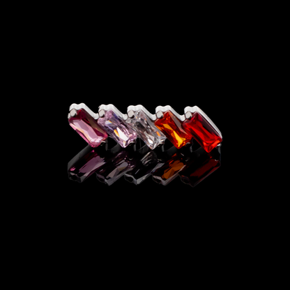 16G (1.2mm) / Vibrant Orange Red/Light Orange/Clear/Pink/Hot Pink- Lesbian