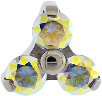 Ellie - 16G Internally Threaded Trinity Gem End - Khrysos Jewelry