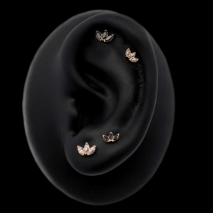 Eloria - 18kt Gold Threadless End - Khrysos Jewelry