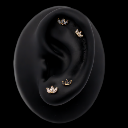 Eloria - 18kt Gold Threadless End - Khrysos Jewelry