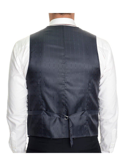 Emigre Extra Slim Fit Solid Navy Blue Three Piece Suit With Ticket Pocket - The Suit Depot