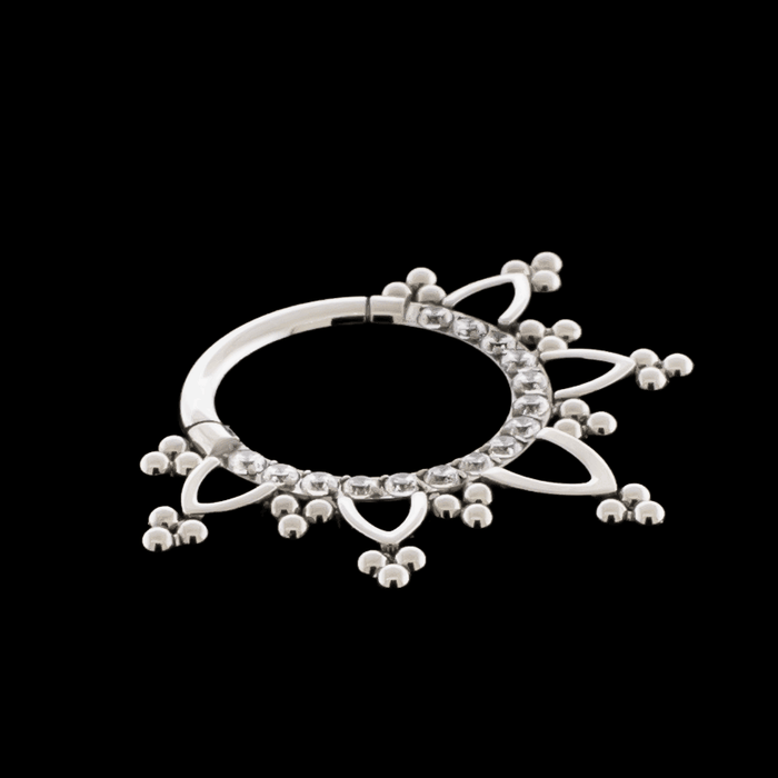 Evangeline - 16G Titanium Hinged Ring - Khrysos Jewelry