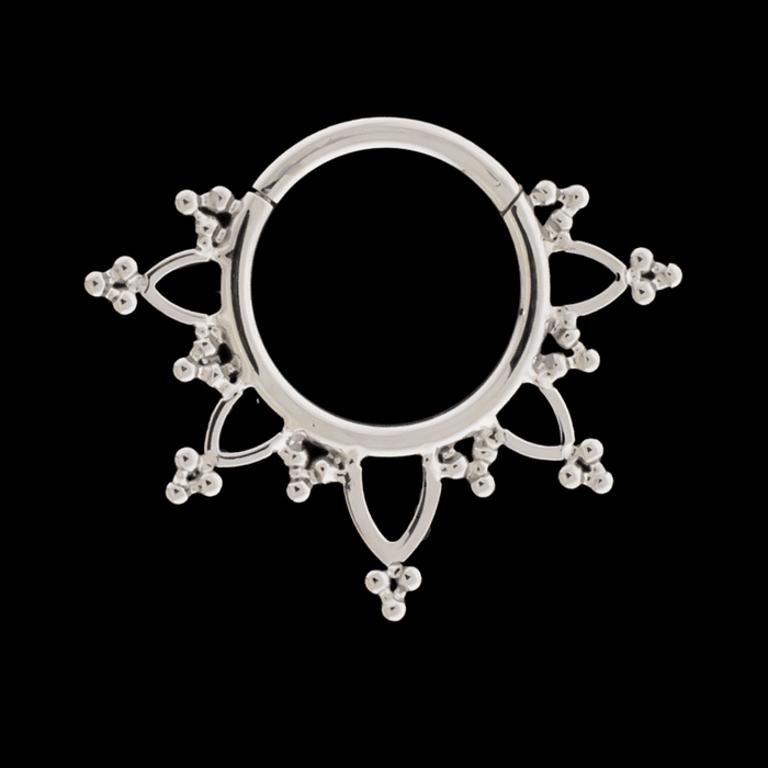 Evangeline - 16G Titanium Hinged Ring - Khrysos Jewelry