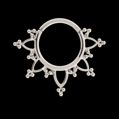 Evangeline - 16G Titanium Hinged Ring - Khrysos Jewelry