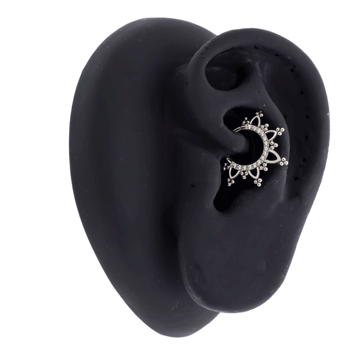 Evangeline - 16G Titanium Hinged Ring - Khrysos Jewelry