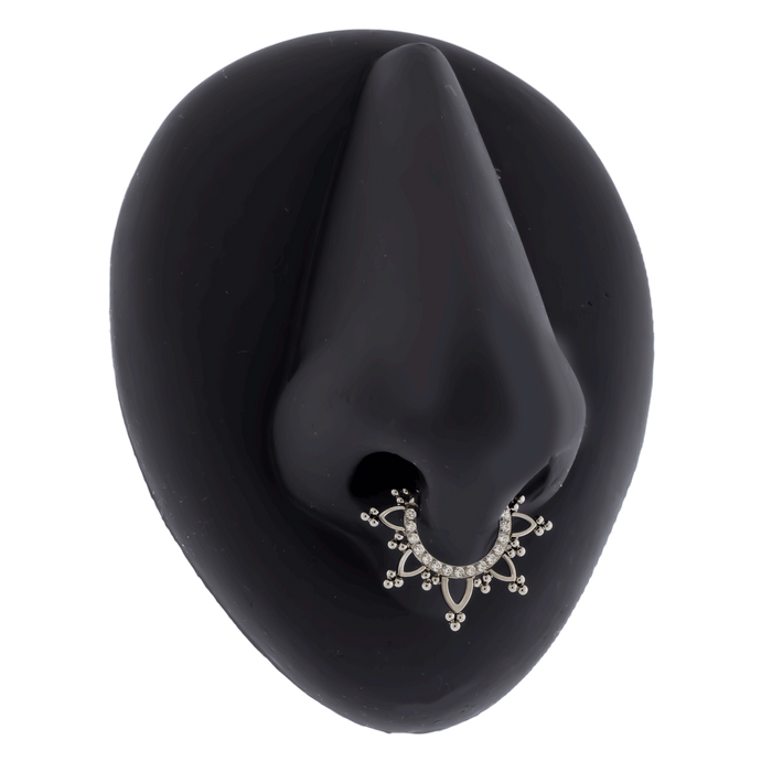 Evangeline - 16G Titanium Hinged Ring - Khrysos Jewelry