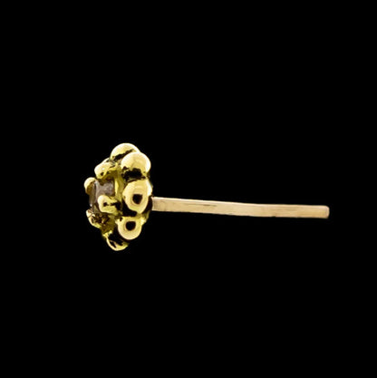 Evie - 14KT Gold Threadless End - Khrysos Jewelry