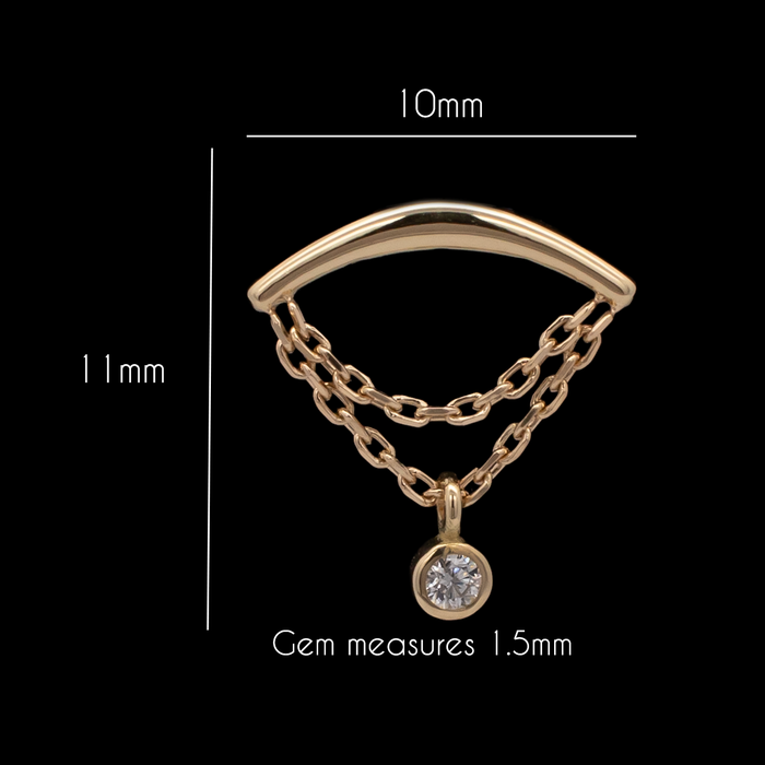 Ezra - 18kt Gold Threadless End - Khrysos Jewelry
