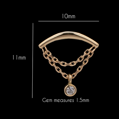 Ezra - 18kt Gold Threadless End - Khrysos Jewelry