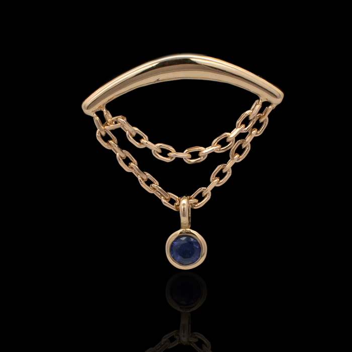 Ezra - 18kt Gold Threadless End - Khrysos Jewelry