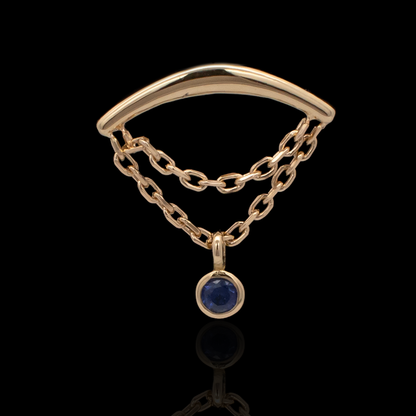 Ezra - 18kt Gold Threadless End - Khrysos Jewelry