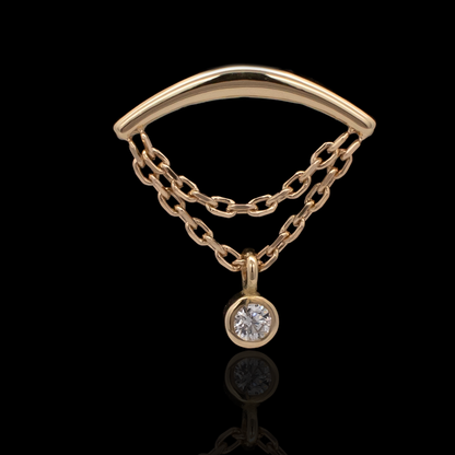 Ezra - 18kt Gold Threadless End - Khrysos Jewelry
