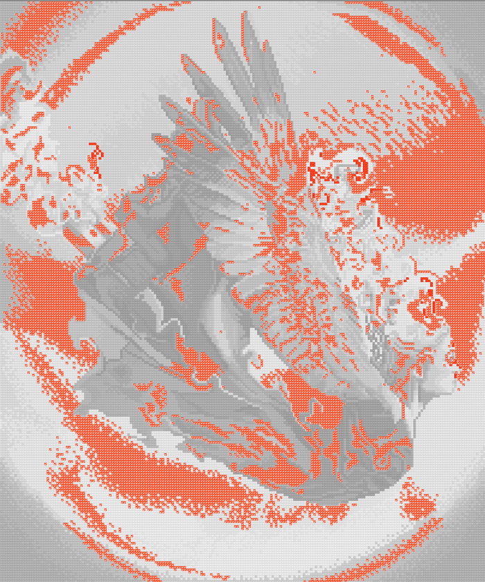 Fire Bird | Pixel Charted