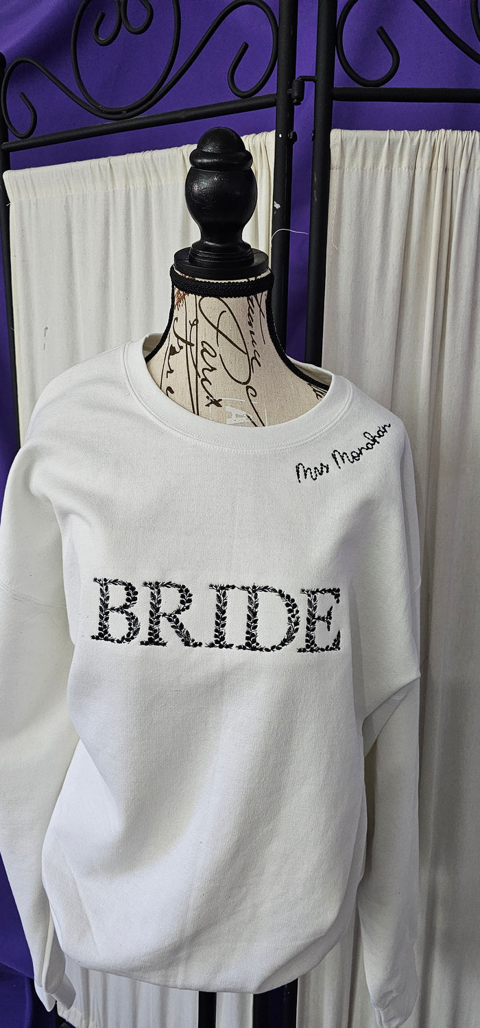 Floral Bride Custom Crewneck