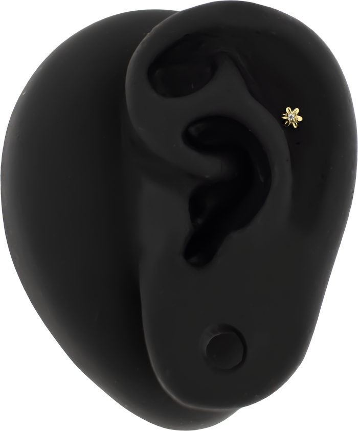 FloraLuxe - 14KT Gold Threadless End - Khrysos Jewelry