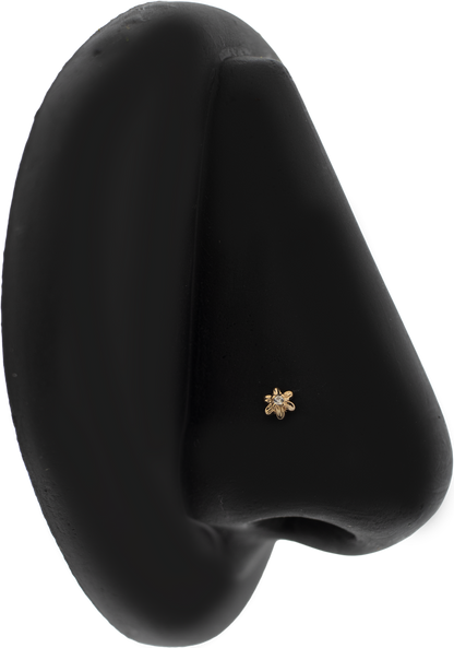 FloraLuxe - 14KT Gold Threadless End - Khrysos Jewelry
