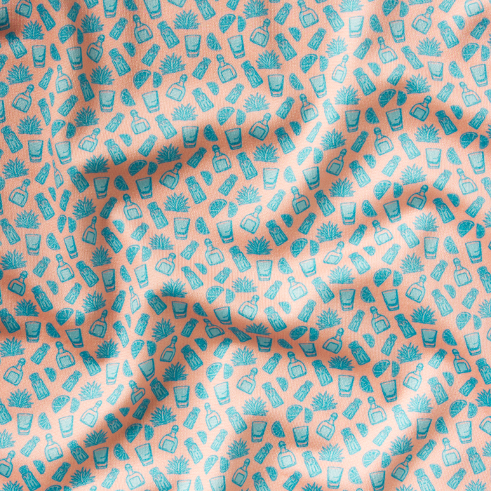 Peach & Teal Limes | Print Zoom