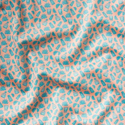 Peach & Teal Limes | Print Zoom