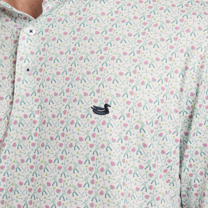 White Golf Print | Logo Detail