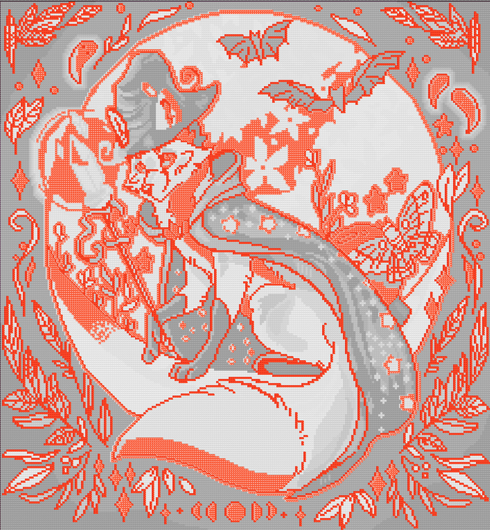 Foxy Little Witch | Pixel Charted