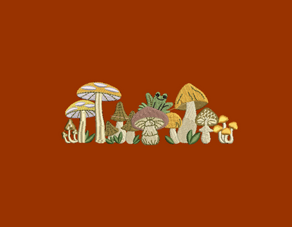 Frog on a Mushroom Embroidered Tee