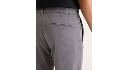 View of model wearing Car Park Grey Go Activeflex Chino, Slim Fit.
