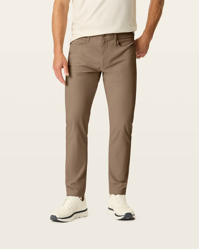 Front view of model wearing Otter Go Pant, Slim Fit with Airweave.