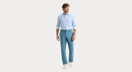 View of model wearing Bluestone Go Chino, Slim Fit with Airweave.
