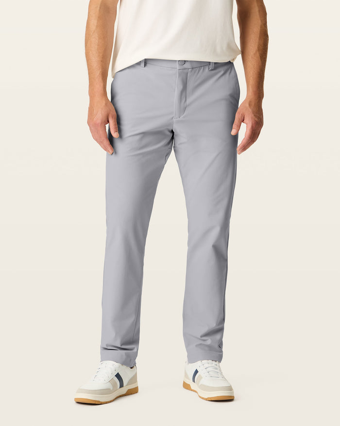 Front view of model wearing Sharkskin Go Airweave Chino, Straight Fit.