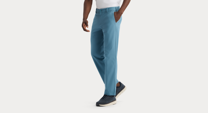View of model wearing Bluestone Go Airweave Chino, Straight Fit.