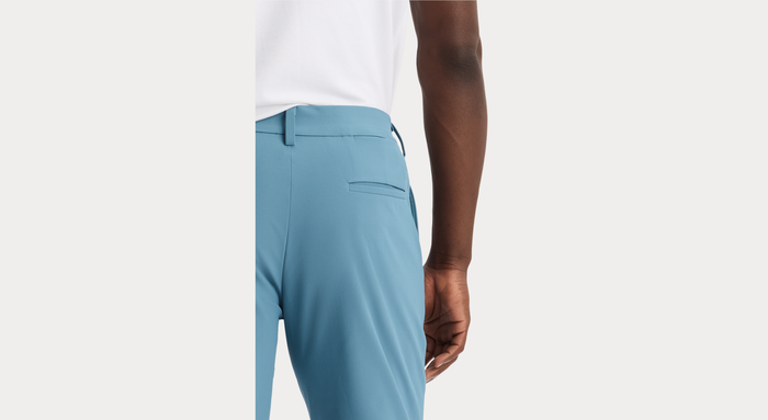 View of model wearing Bluestone Go Airweave Chino, Straight Fit.
