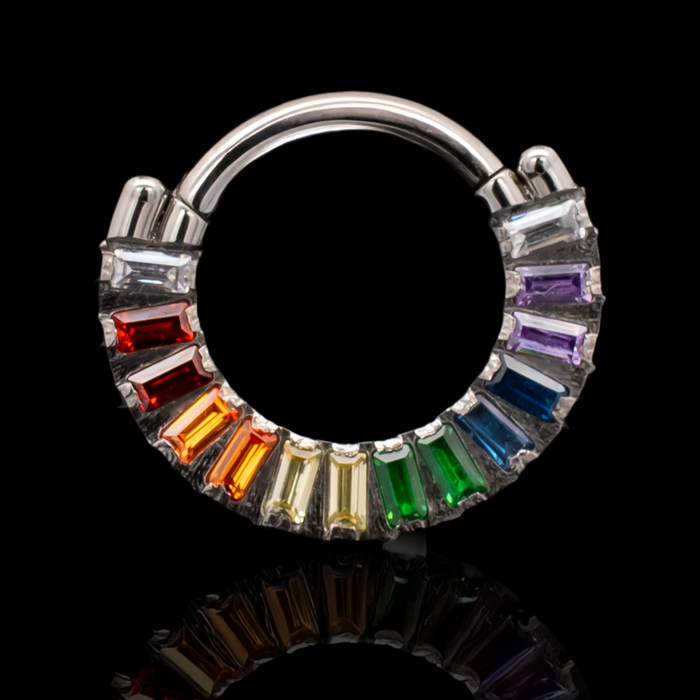 Grytta - Rainbow Hinged Segment Ring - Khrysos Jewelry