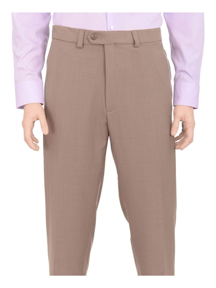 Haggar Sale Pants Haggar Regular Fit Taupe Textured Flat Front Comfort Waist Washable Dress Pants