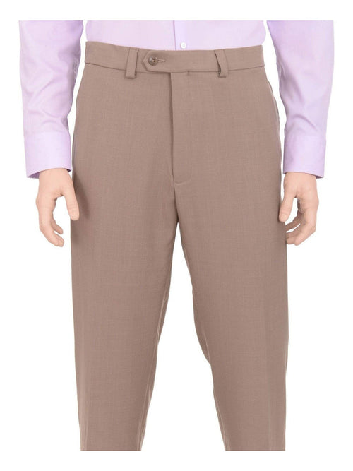 Haggar Sale Pants Haggar Regular Fit Taupe Textured Flat Front Comfort Waist Washable Dress Pants