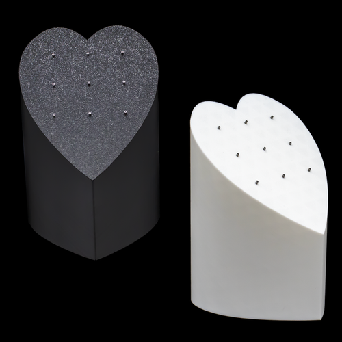 Heart Tower Jewelry Display - Threadless Post - Khrysos Jewelry