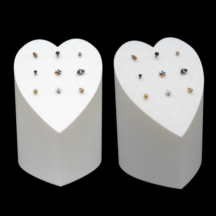 Heart Tower Jewelry Display - Threadless Post - Khrysos Jewelry