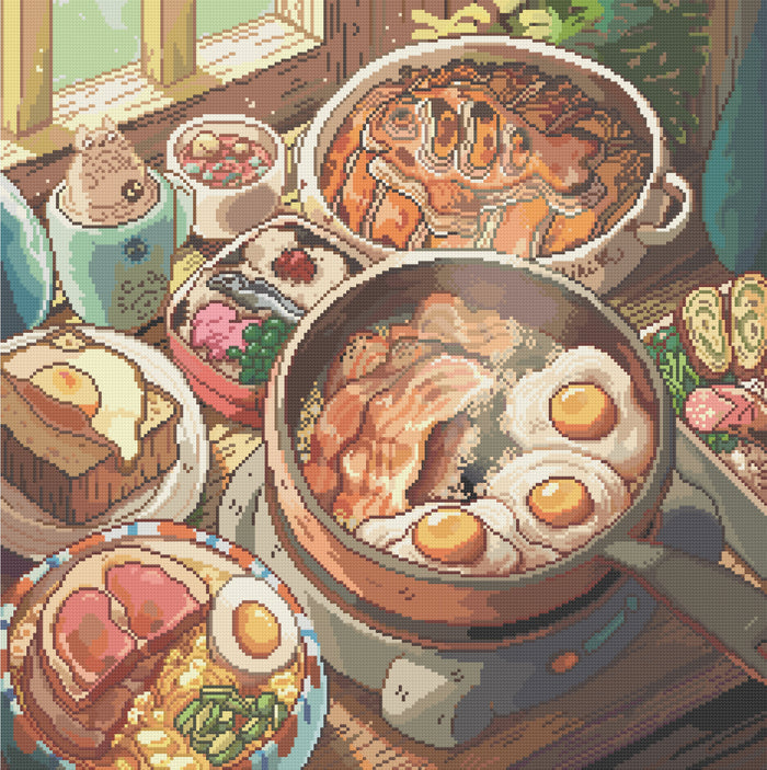 Hot Breakfast | Pixel Charted | Max Color