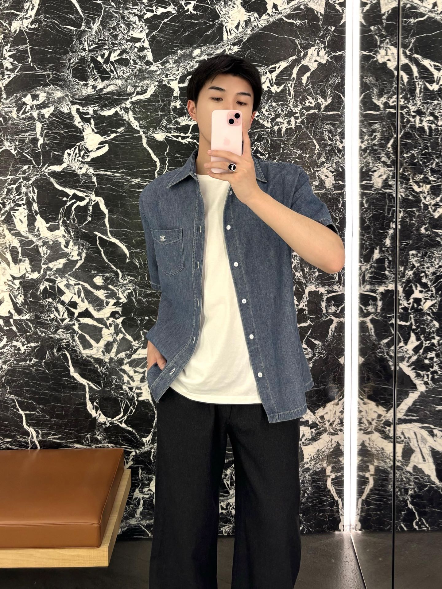 2026 New Ce Embroidered Denim Short-Sleeved Shirt (BB810-A80)